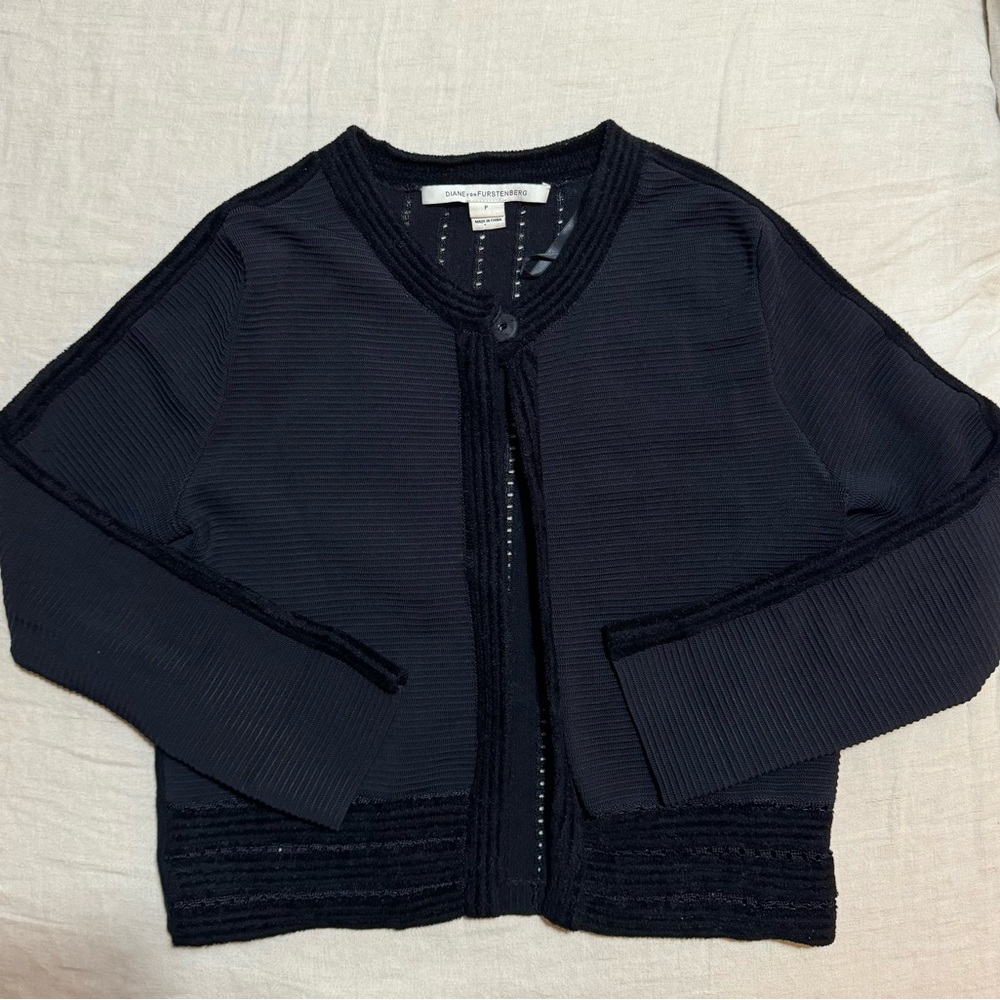 Diane von furstenberg knit black cardigan. Size P, Originally $358